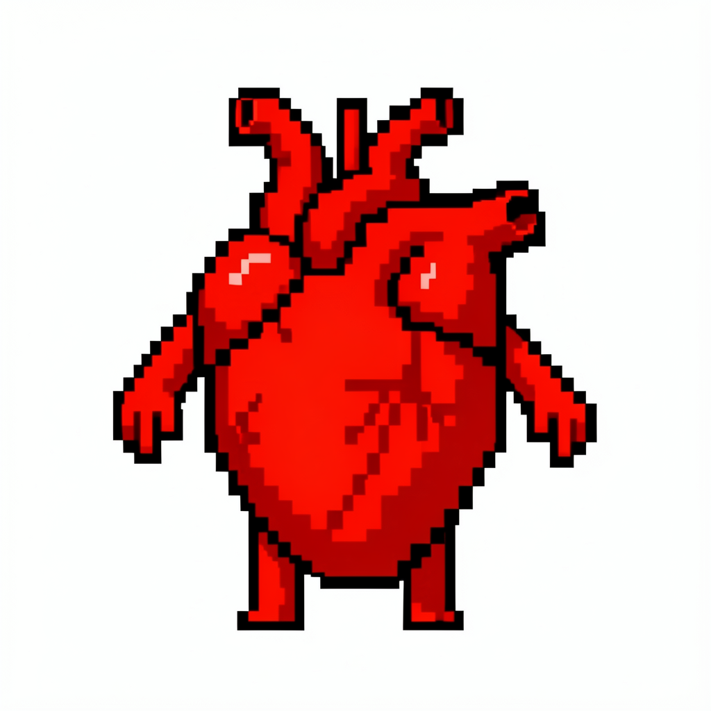 heart clipart — pixel heart 2 (free download)