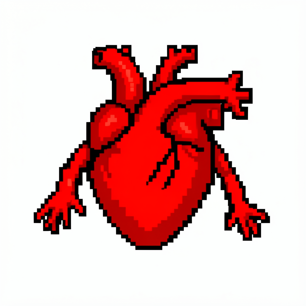heart clipart — pixel heart 3 (free download)