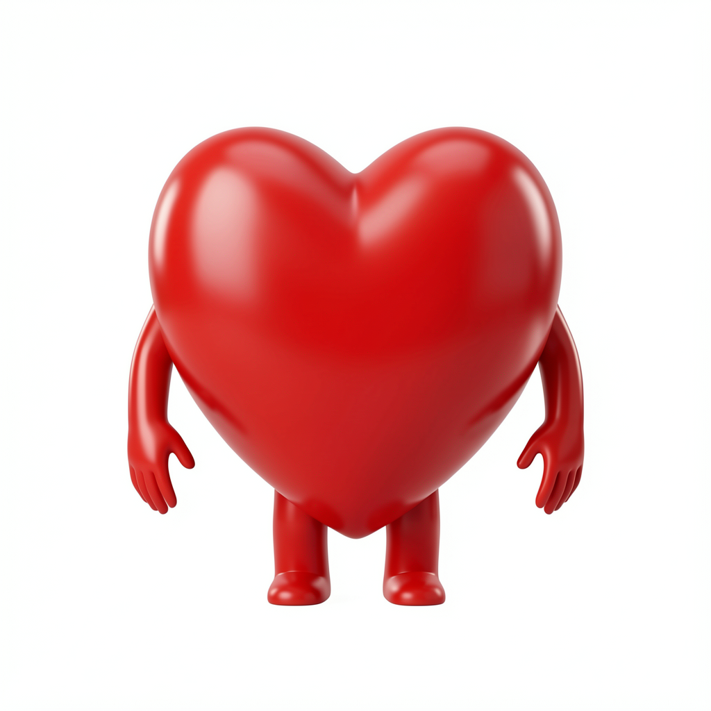 heart clipart — red glossy 2 (free download)