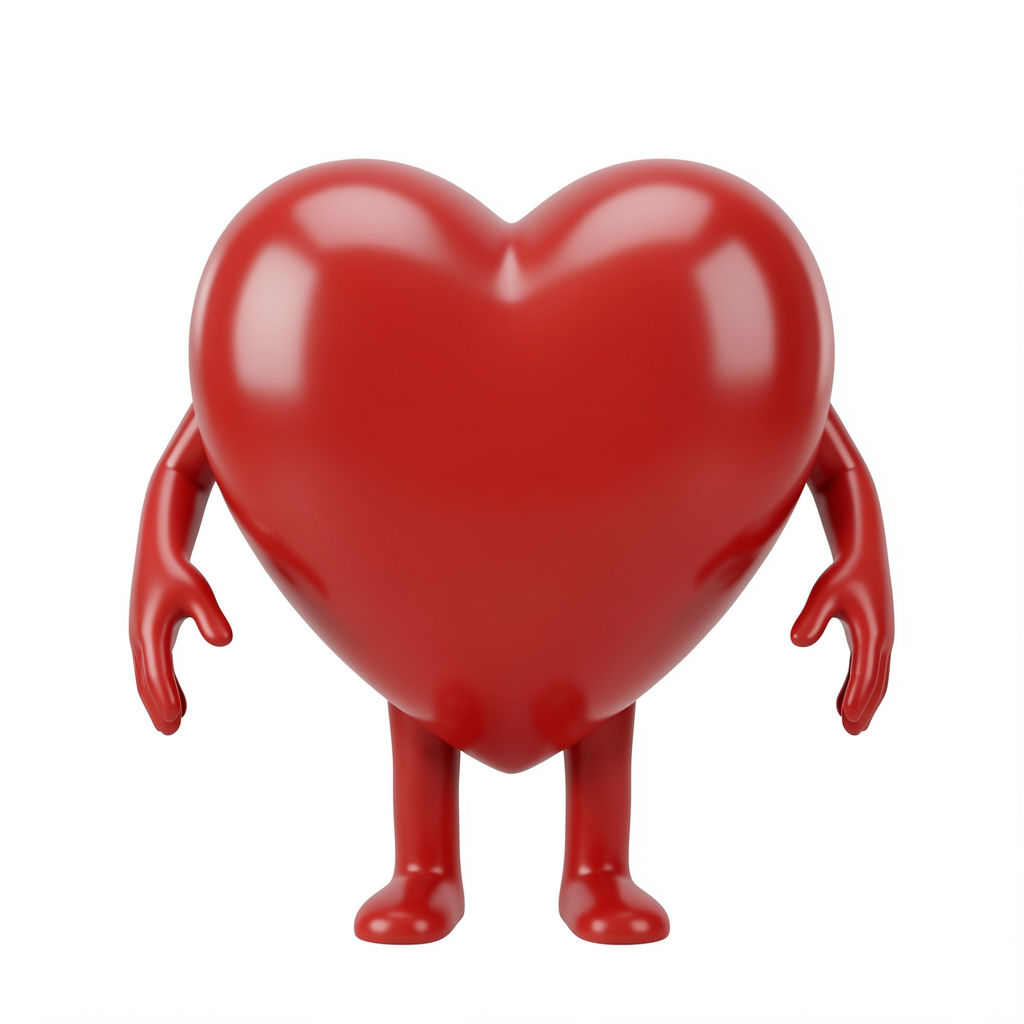 heart clipart — red glossy 3 (free download)