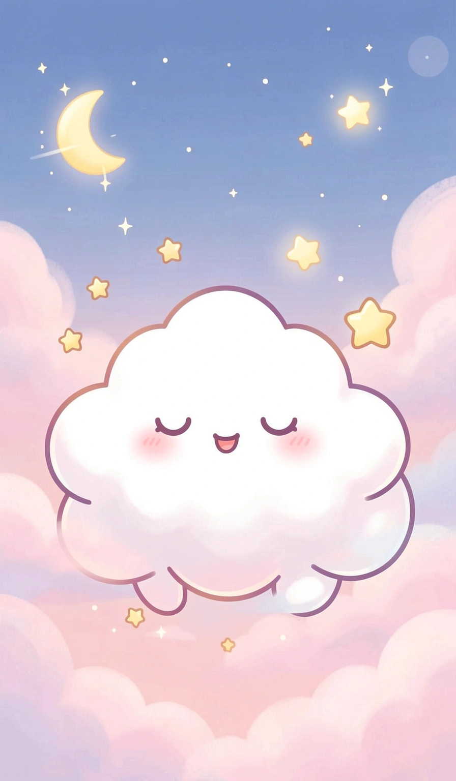 kawaii wallpaper — cloud stars 2 (free download)
