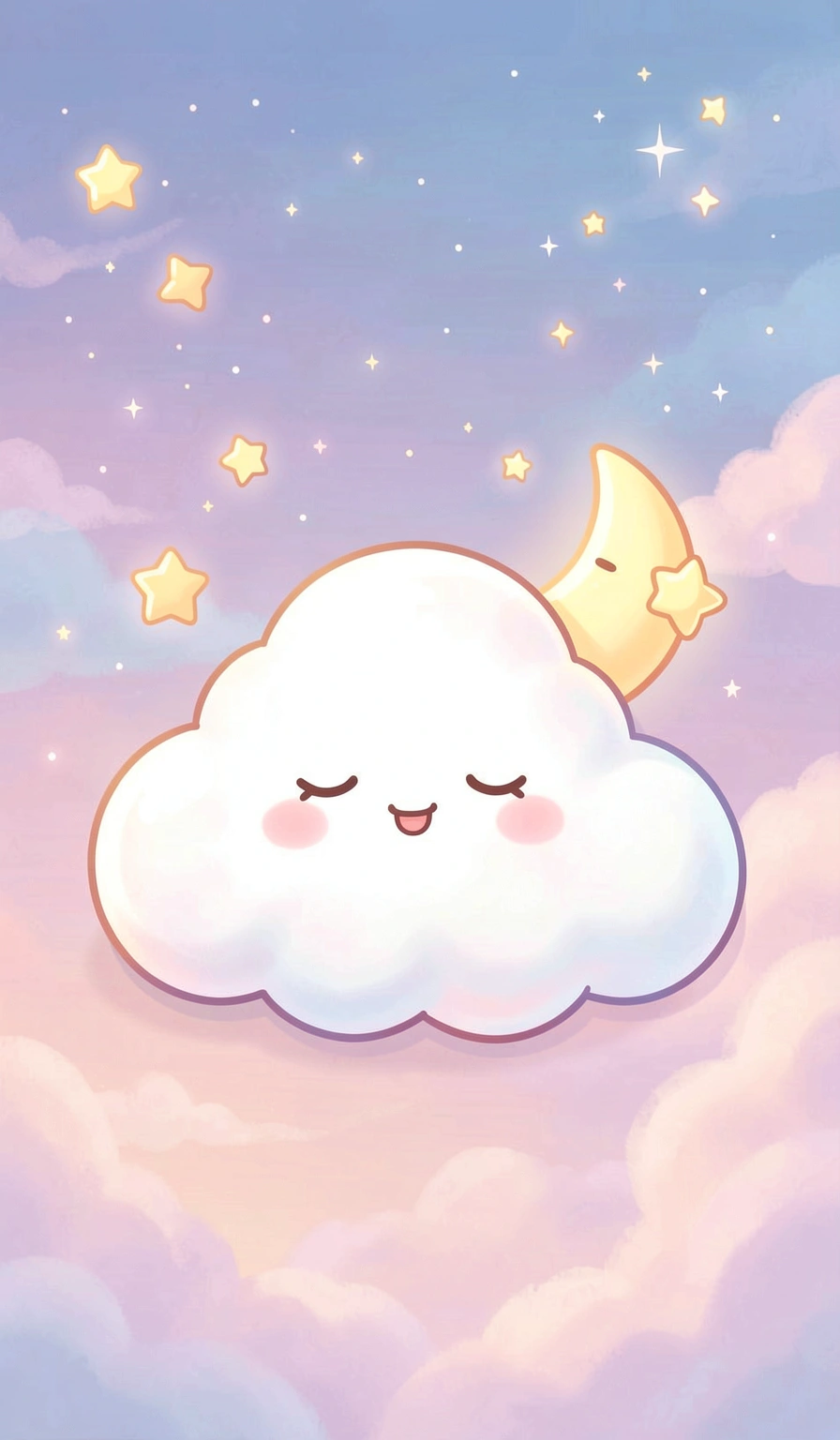 kawaii wallpaper — cloud stars 3 (free download)