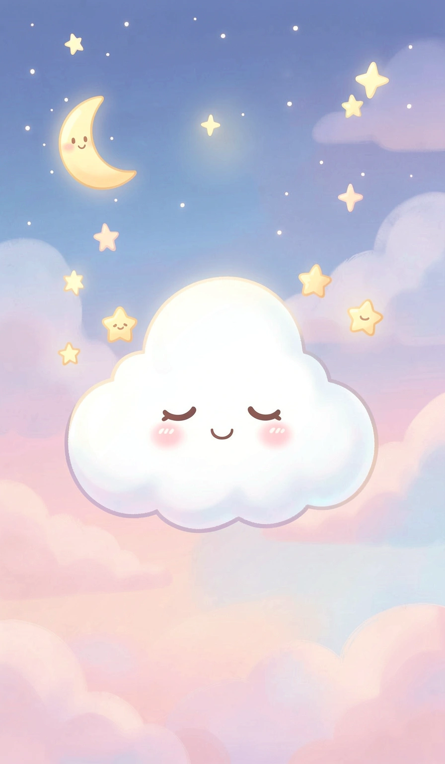 kawaii wallpaper — cloud stars 4 (free download)
