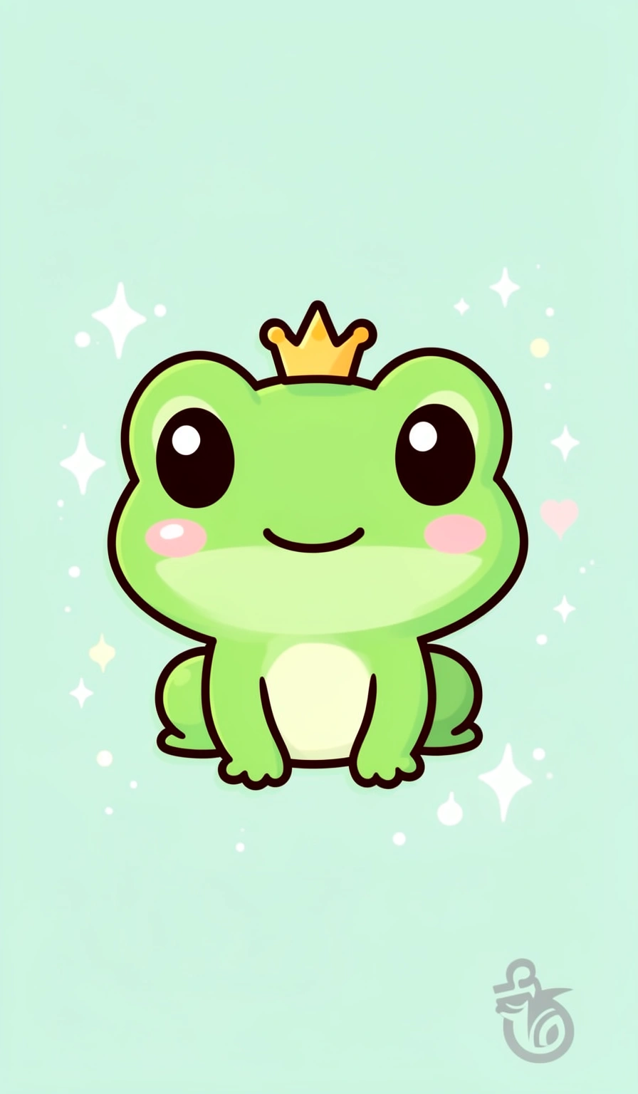 kawaii wallpaper — frog cute 1 (free download)