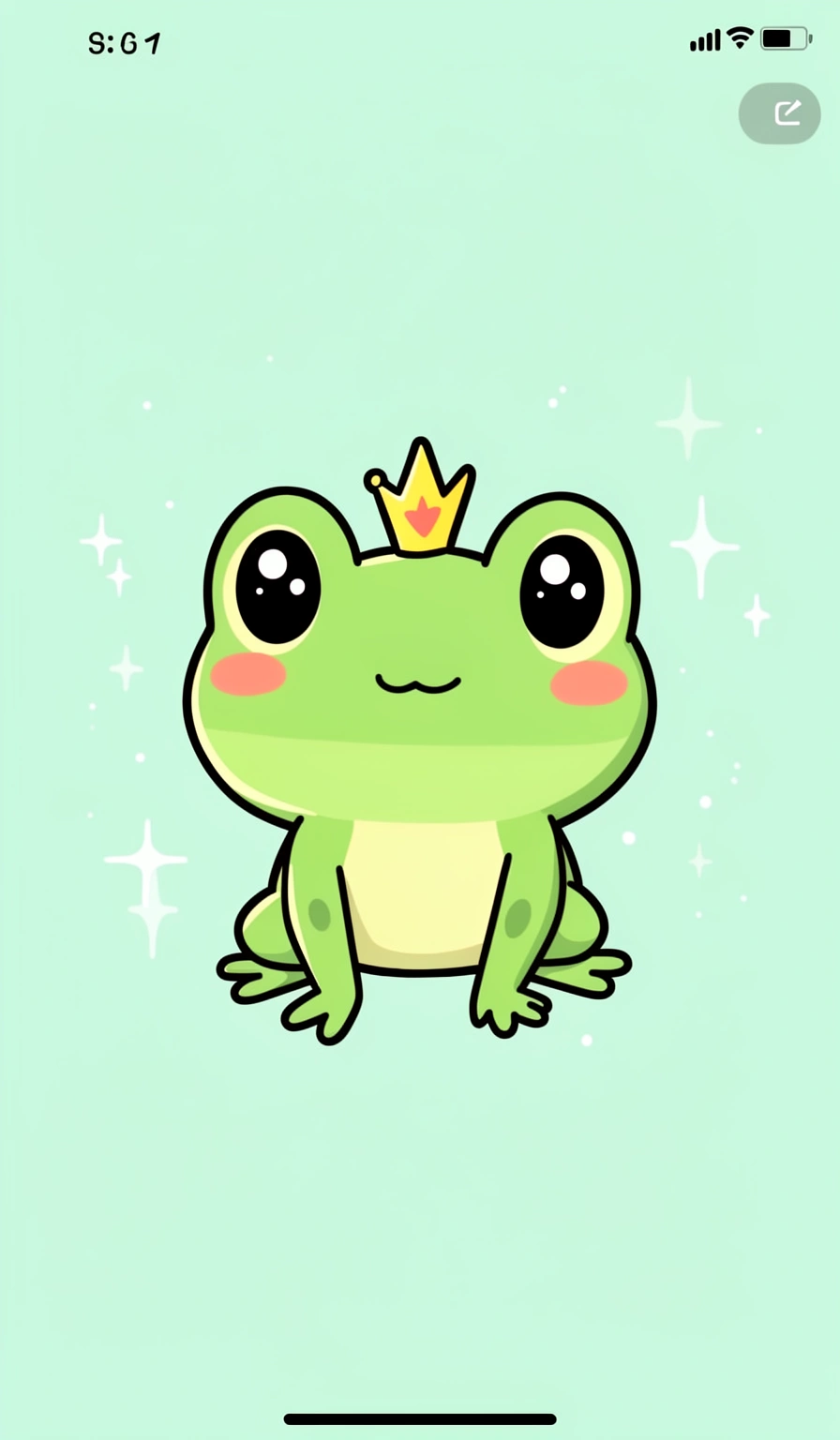 kawaii wallpaper — frog cute 3 (free download)