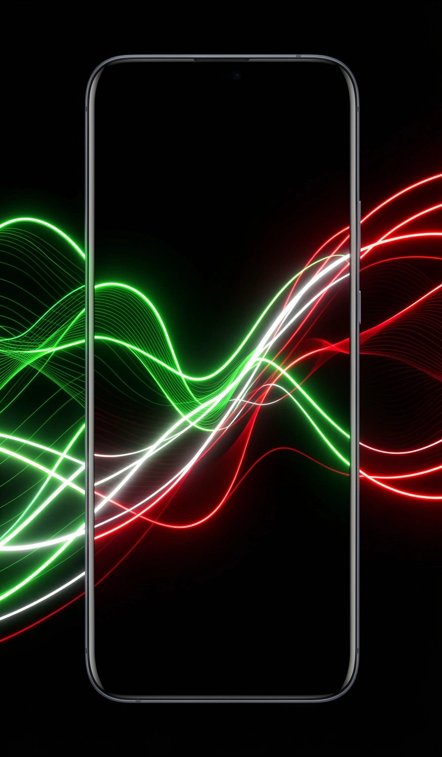 mexican flag wallpaper — neon tricolor 2 (free download)