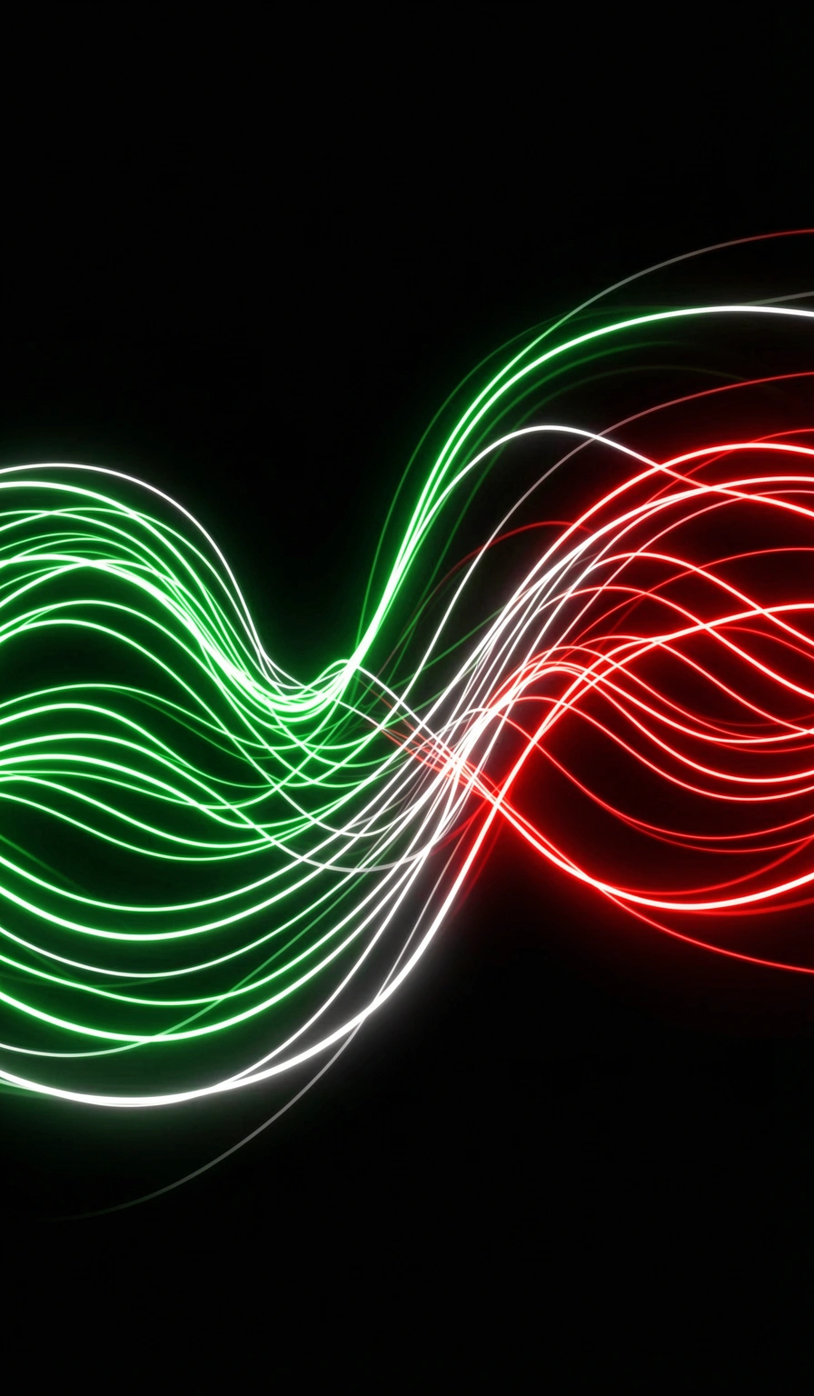 mexican flag wallpaper — neon tricolor 4 (free download)