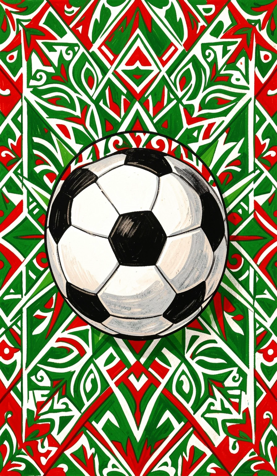 mexico soccer wallpaper — aztec pattern 4 (free download)