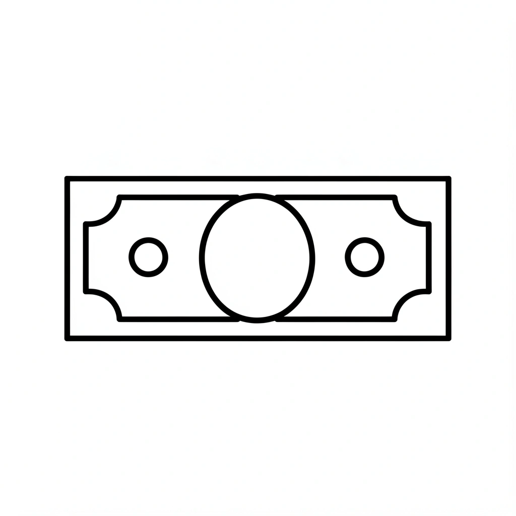 money clipart — line art 2 (free download)
