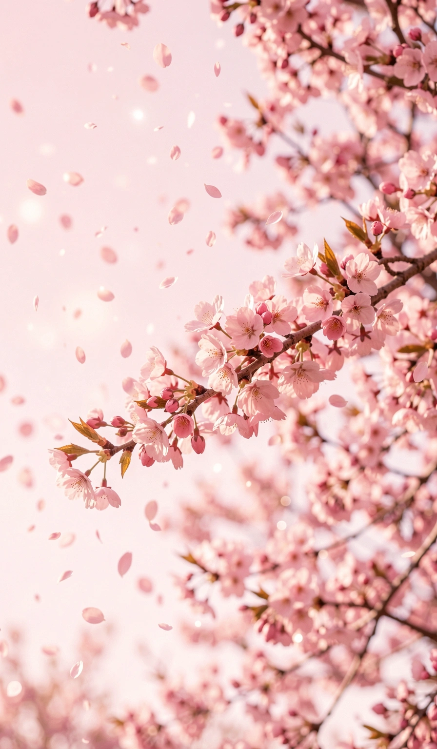 pink wallpaper — cherry blossom 1 (free download)