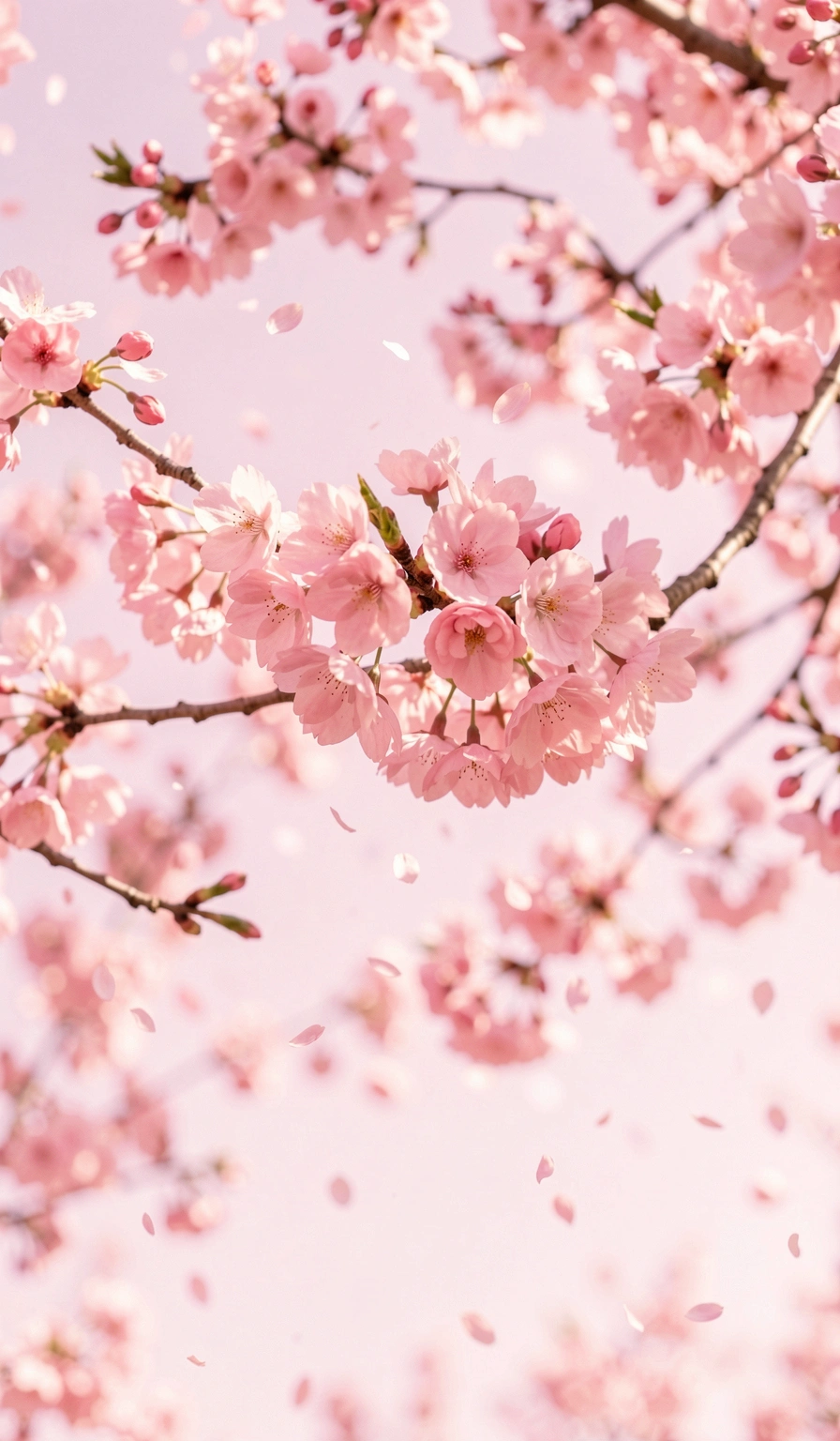 pink wallpaper — cherry blossom 2 (free download)