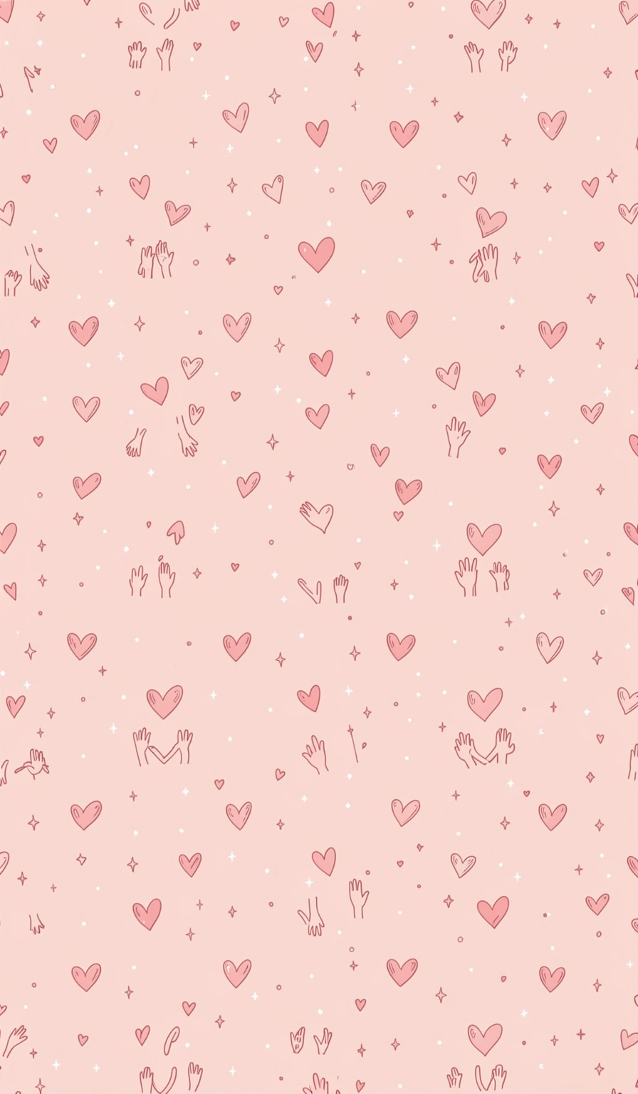 pink wallpaper — hearts pattern 1 (free download)