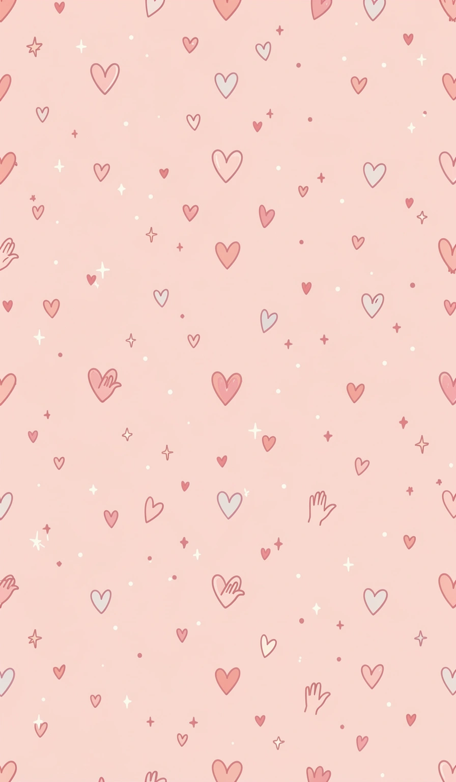 pink wallpaper — hearts pattern 3 (free download)