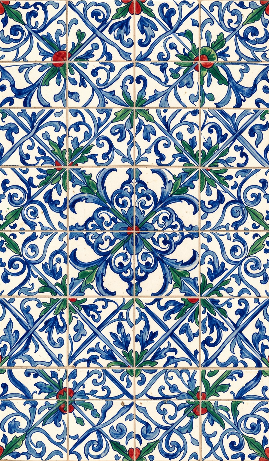 portugal flag wallpaper — azulejo 1 (free download)