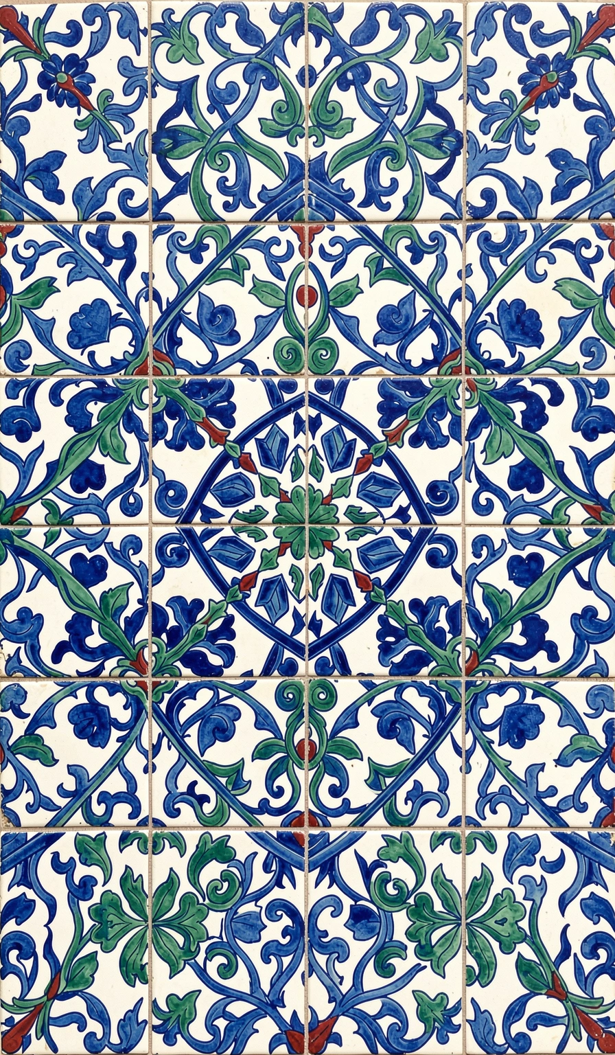 portugal flag wallpaper — azulejo 3 (free download)