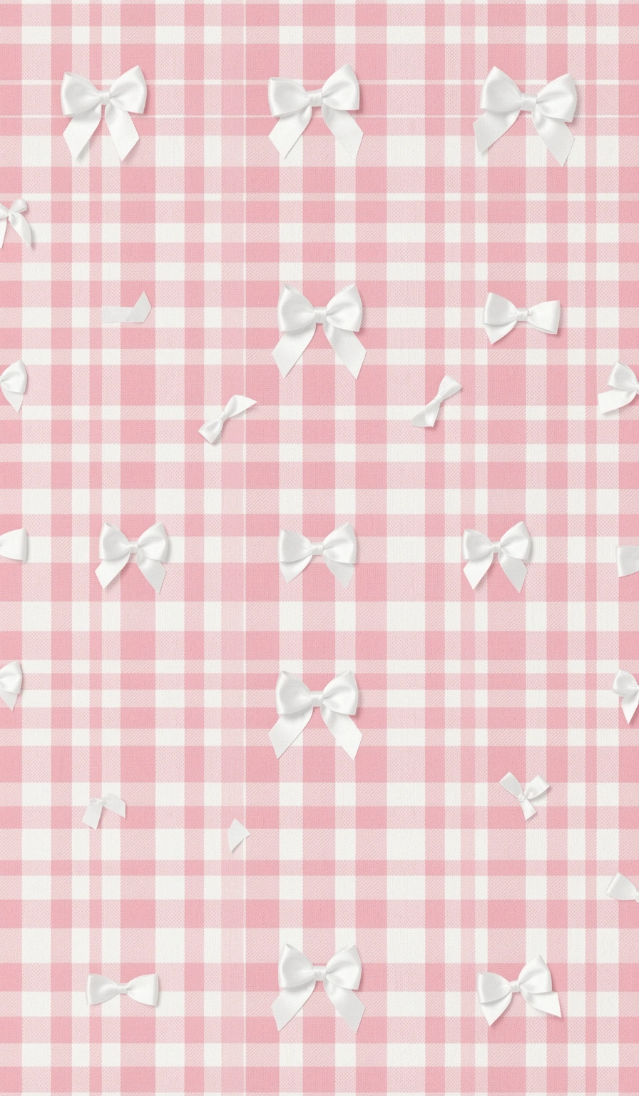 preppy wallpaper — gingham bows 2 (free download)