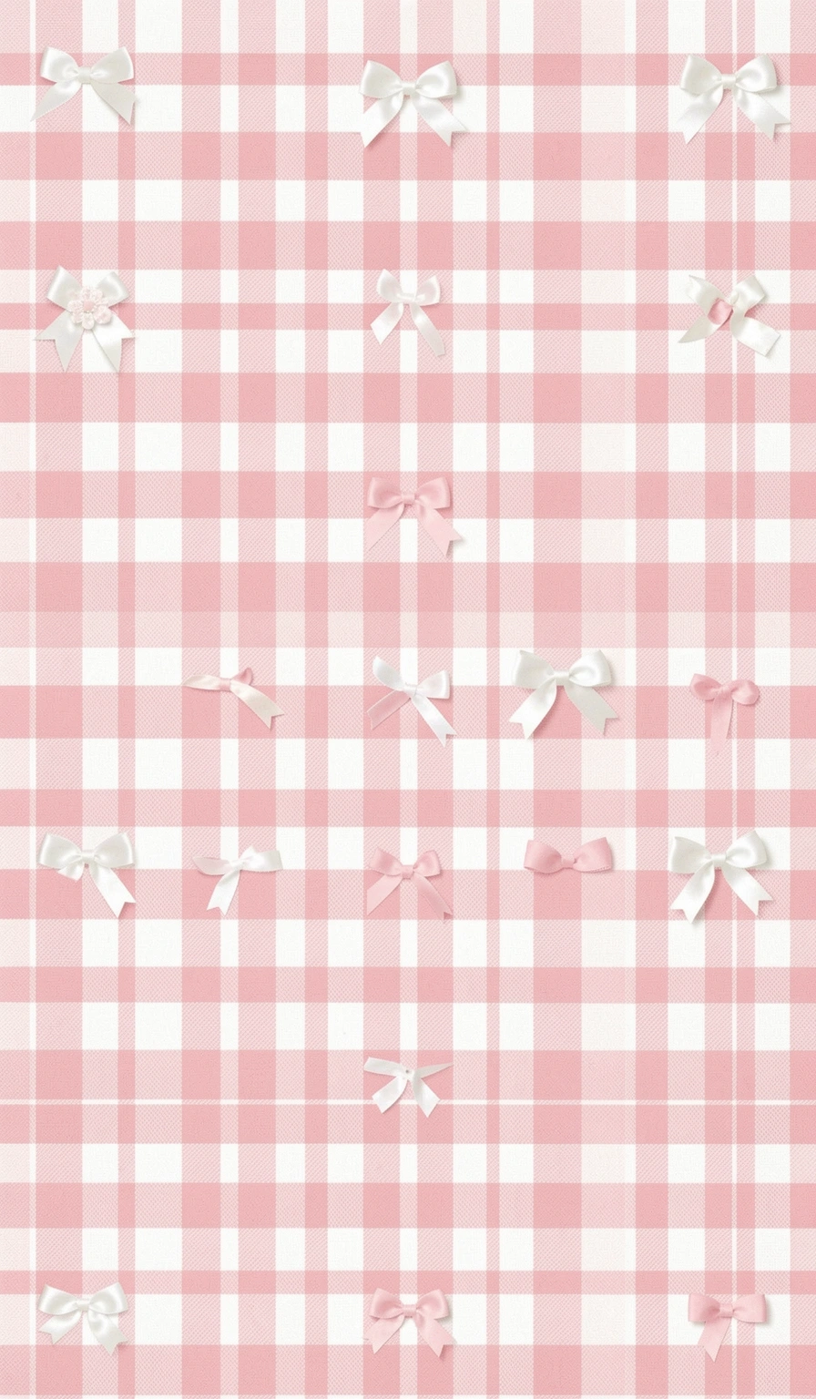 preppy wallpaper — gingham bows 3 (free download)