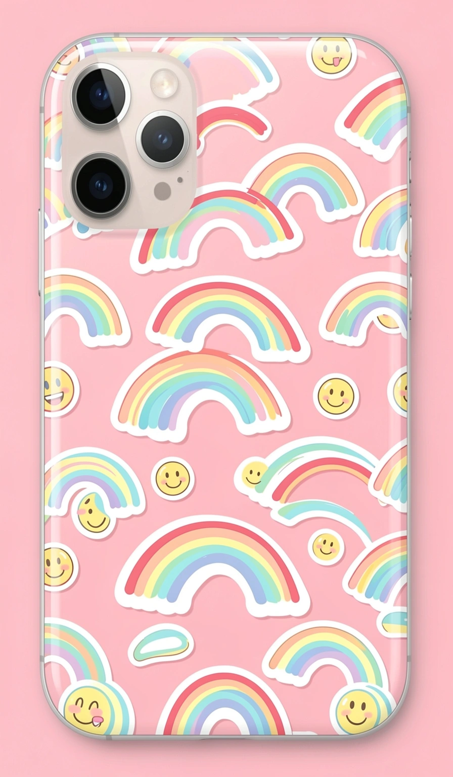 preppy wallpaper — rainbow smile 1 (free download)