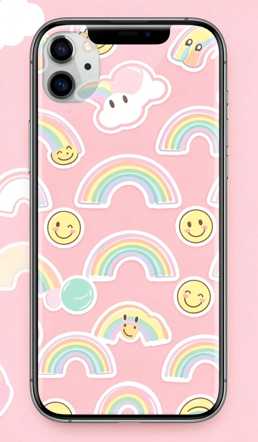 preppy wallpaper — rainbow smile 4 (free download)