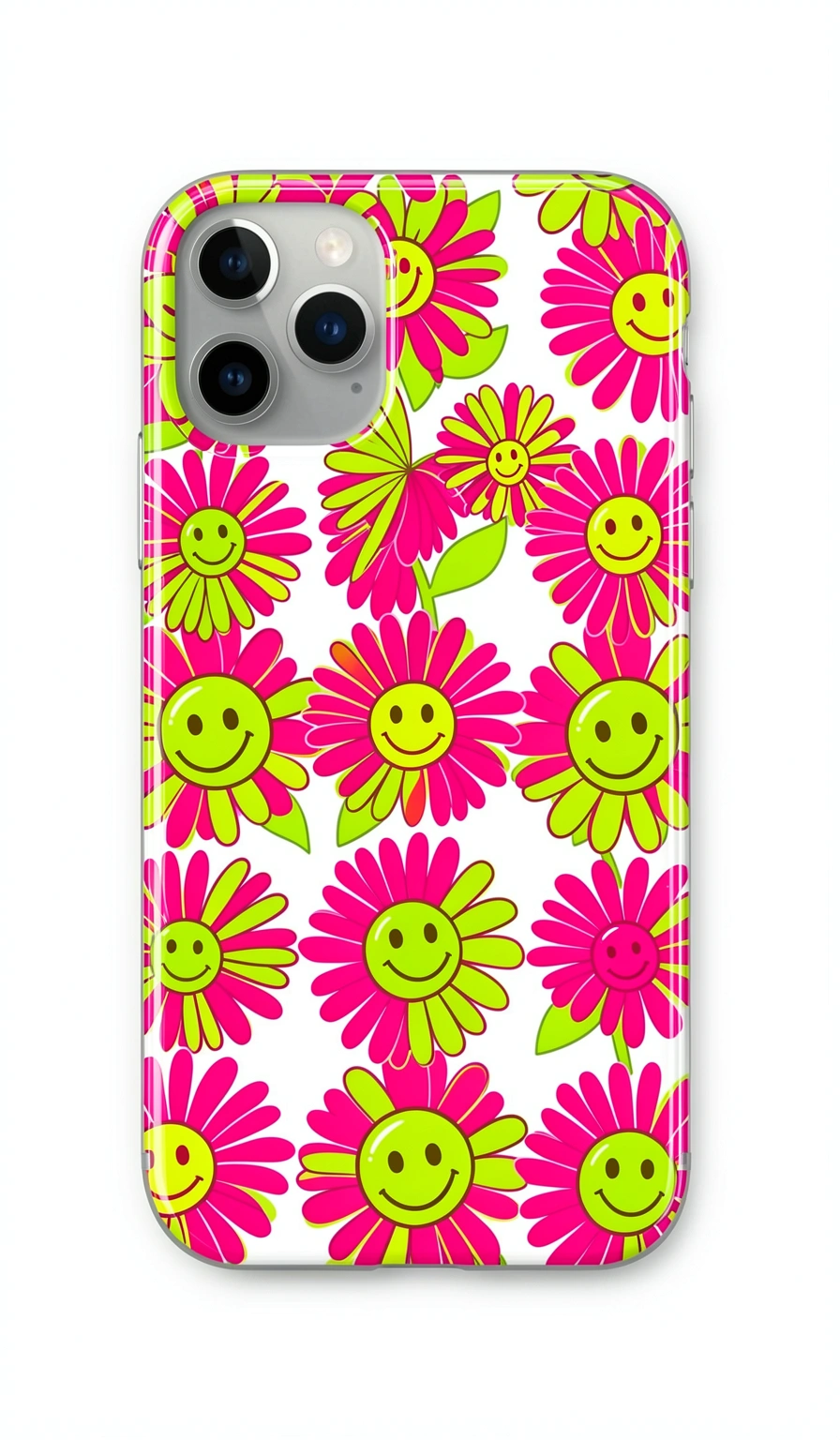 preppy wallpaper — smiley daisies 1 (free download)