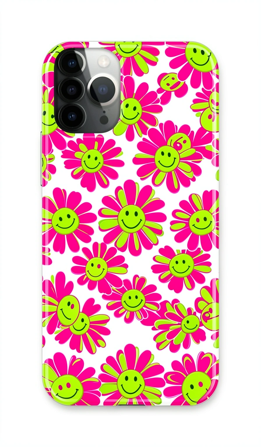 preppy wallpaper — smiley daisies 4 (free download)