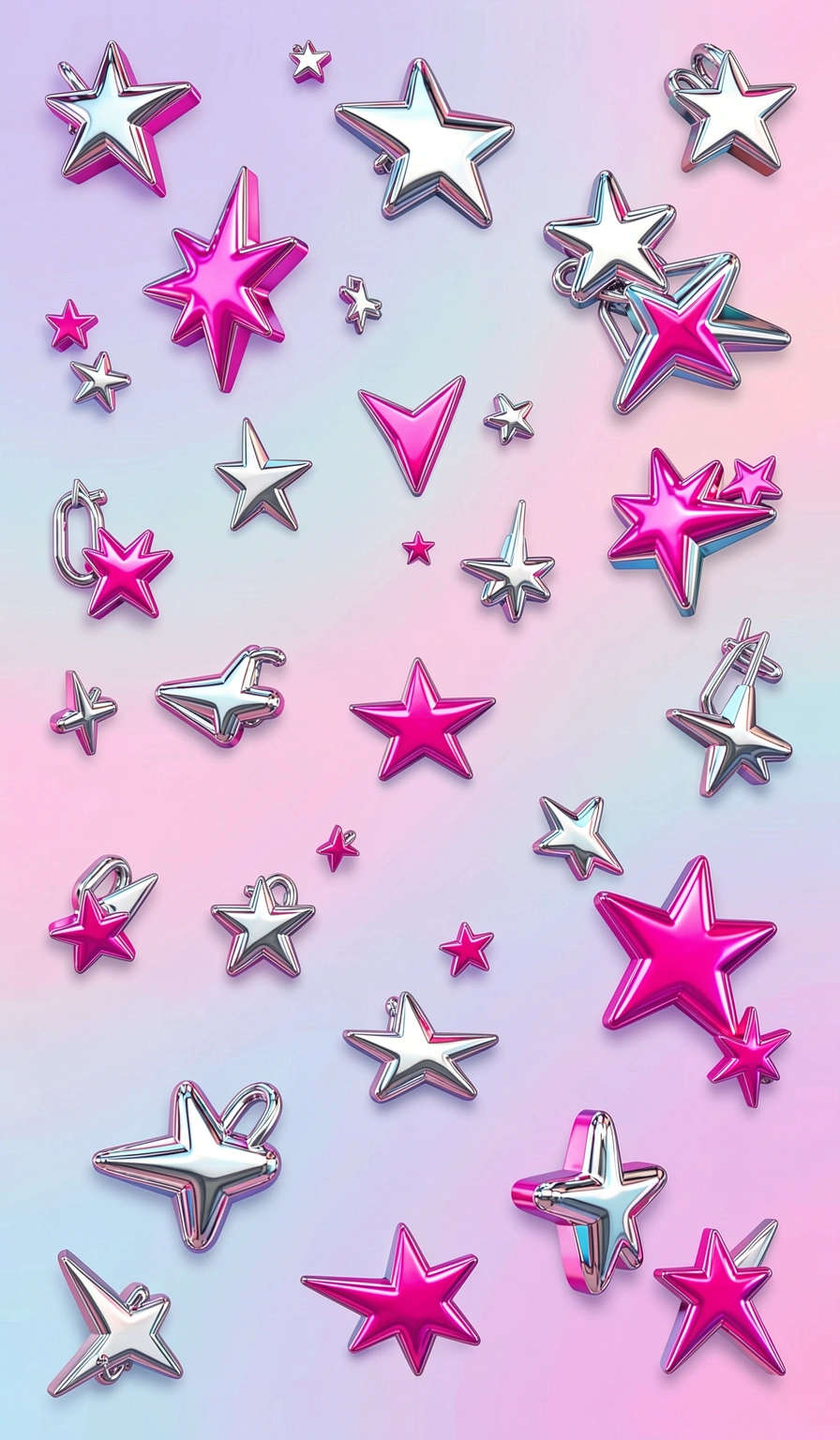 preppy wallpaper — stars pink 1 (free download)