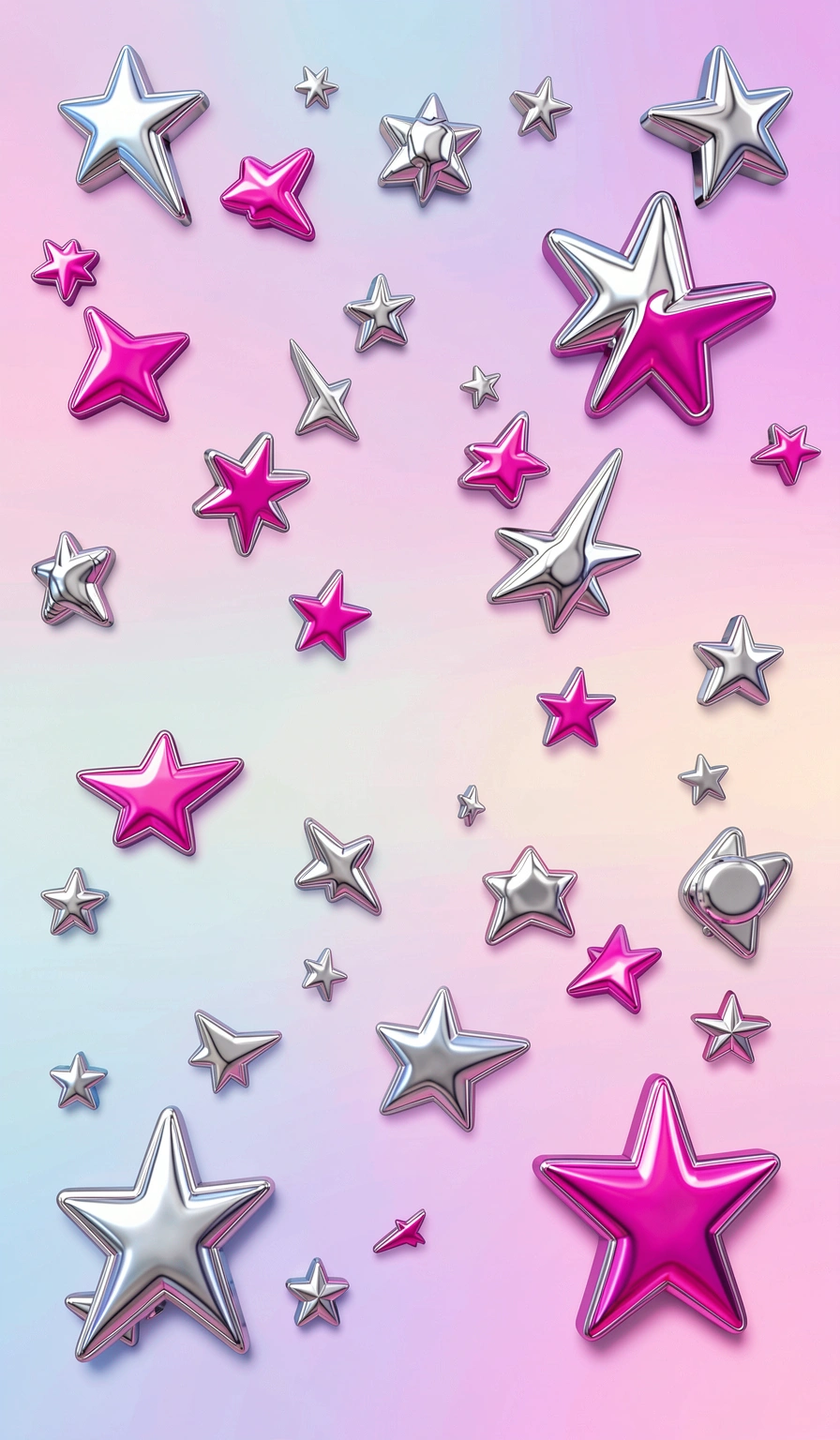 preppy wallpaper — stars pink 3 (free download)