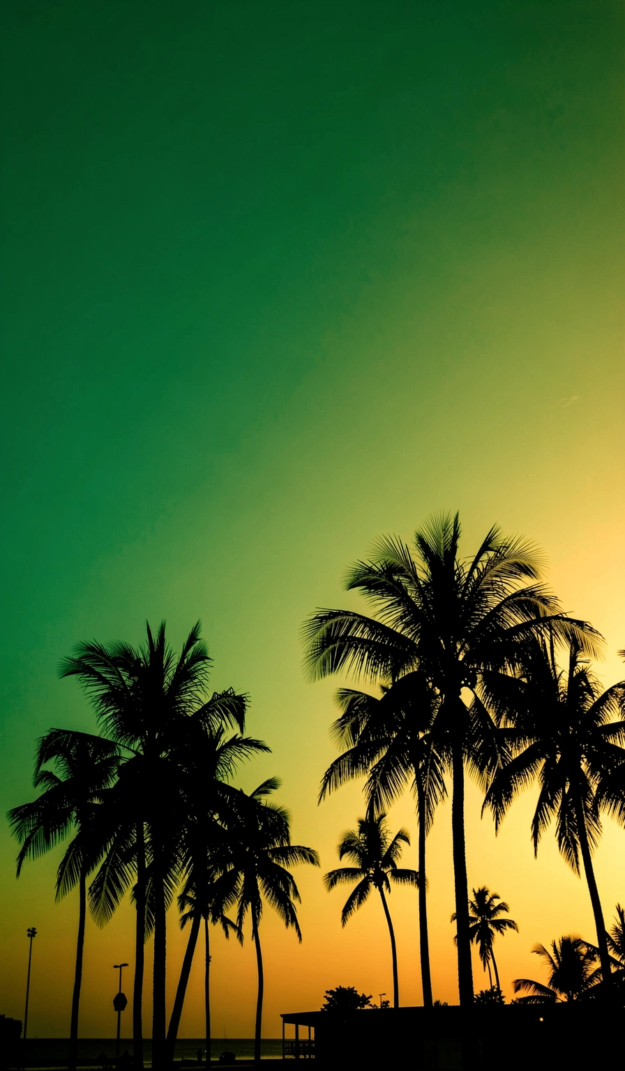 saudi arabia flag wallpaper — palm silhouette 1 (free download)