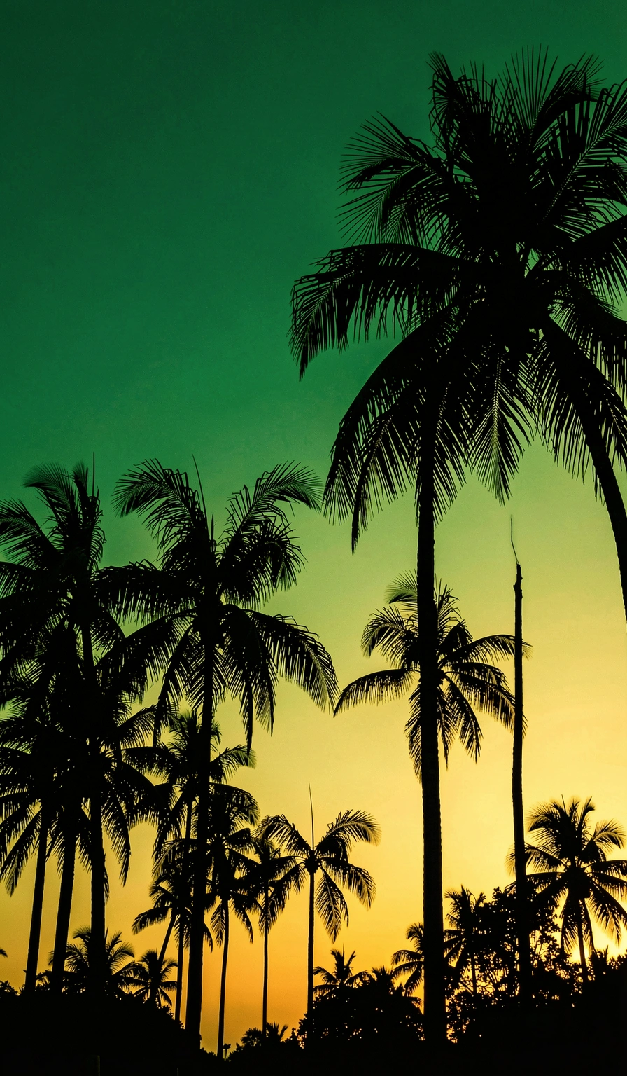 saudi arabia flag wallpaper — palm silhouette 3 (free download)