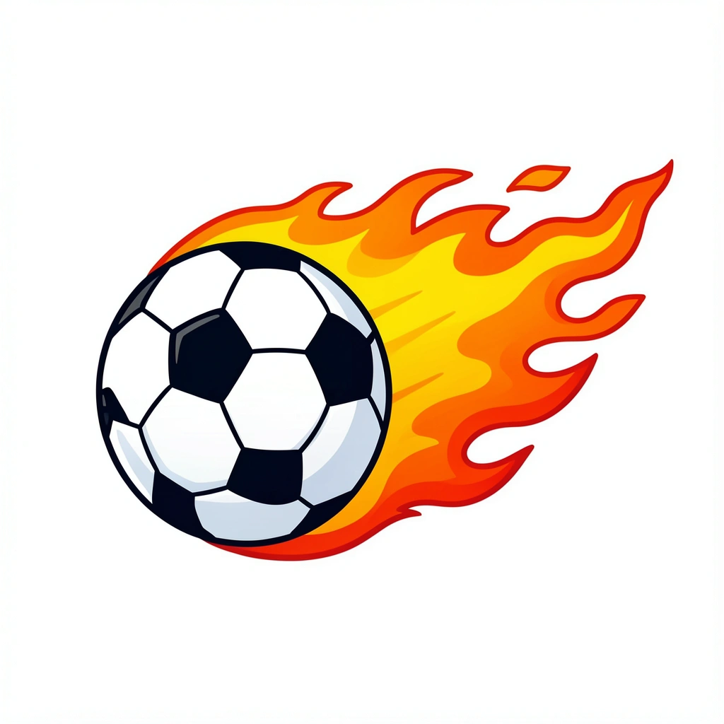 soccer ball clipart — flame 1 (free download)