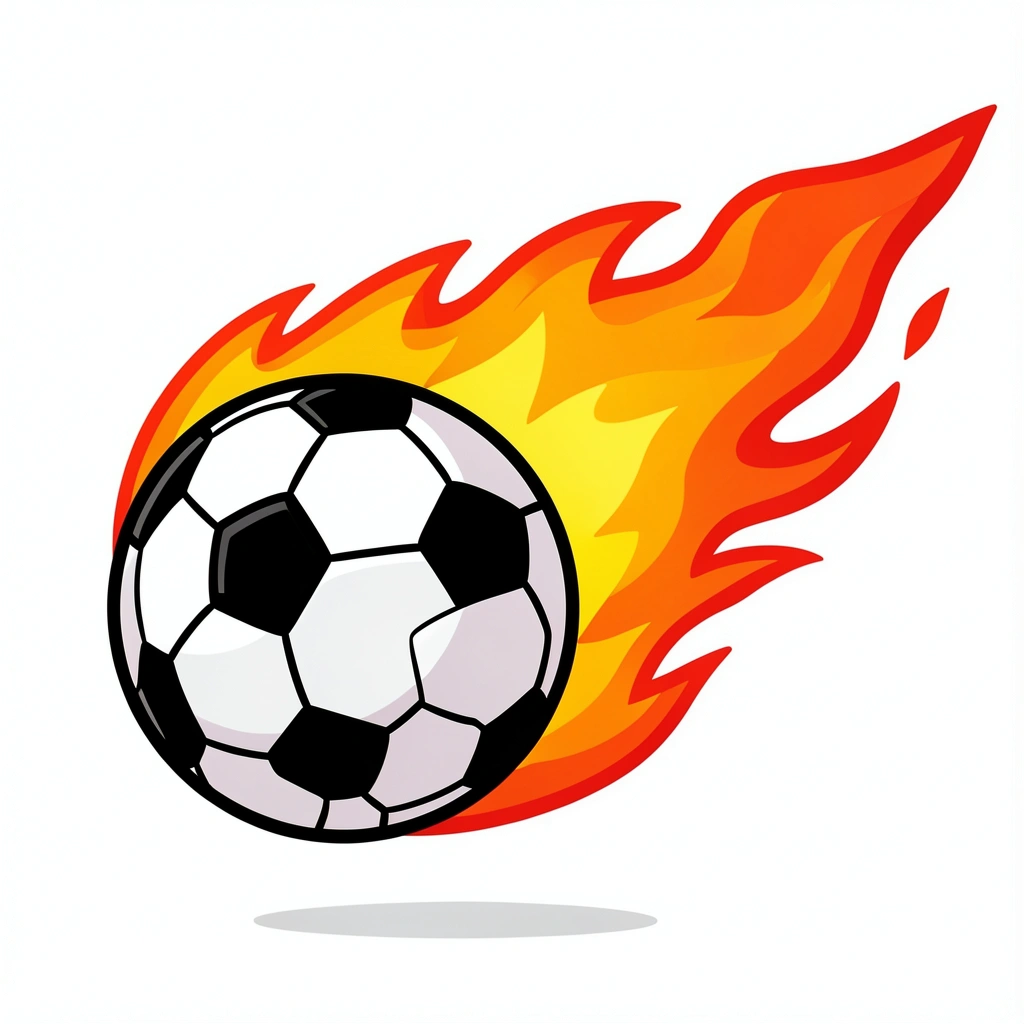 soccer ball clipart — flame 2 (free download)
