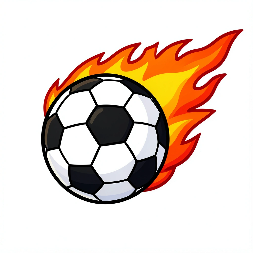 soccer ball clipart — flame 3 (free download)