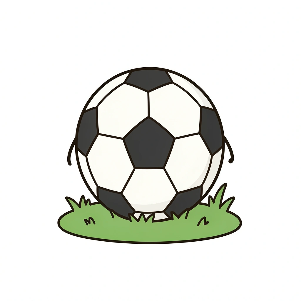soccer ball clipart — grass patch 1 (free download)