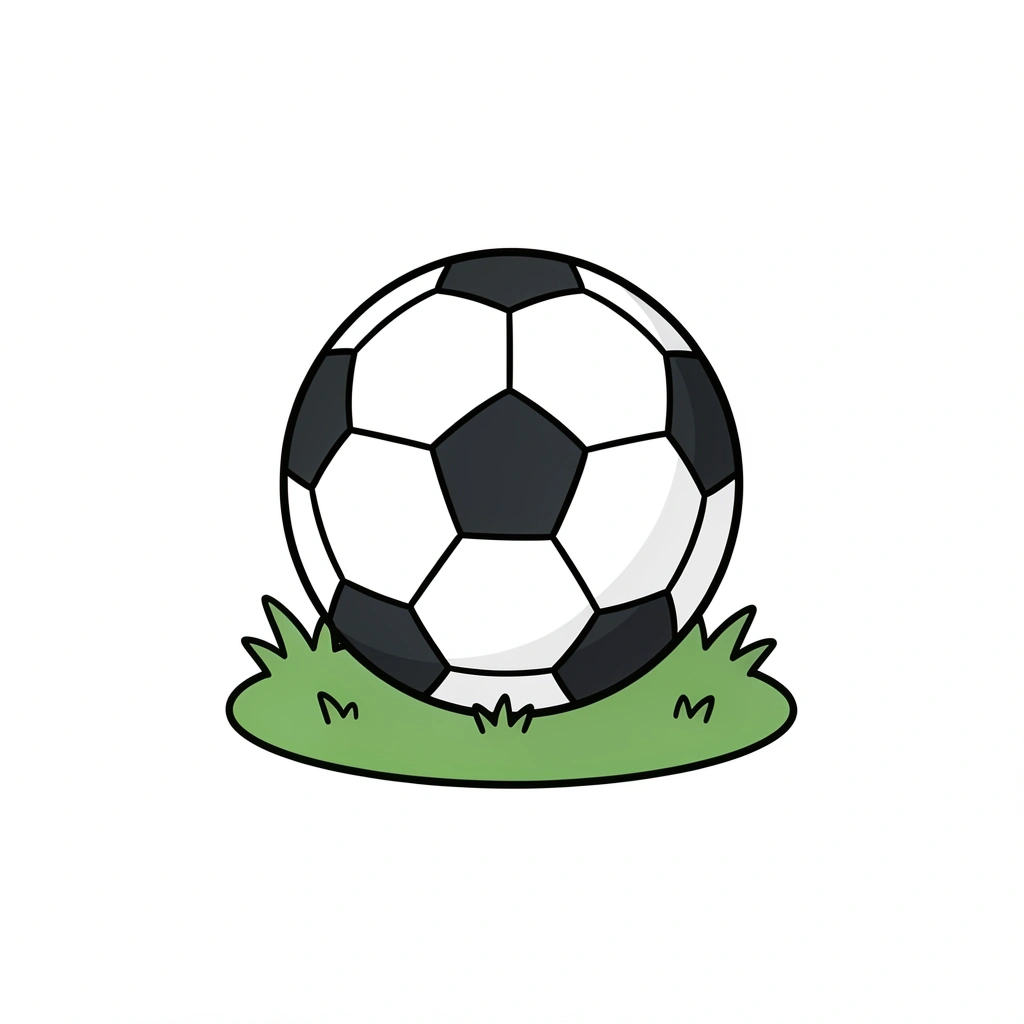 soccer ball clipart — grass patch 2 (free download)
