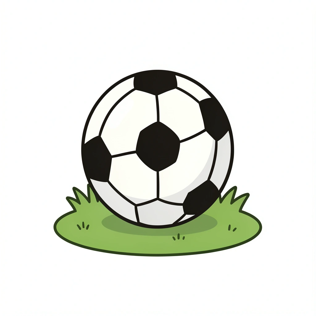 soccer ball clipart — grass patch 3 (free download)