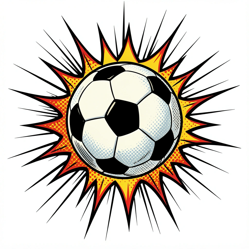 soccer ball clipart — kick burst 3 (free download)