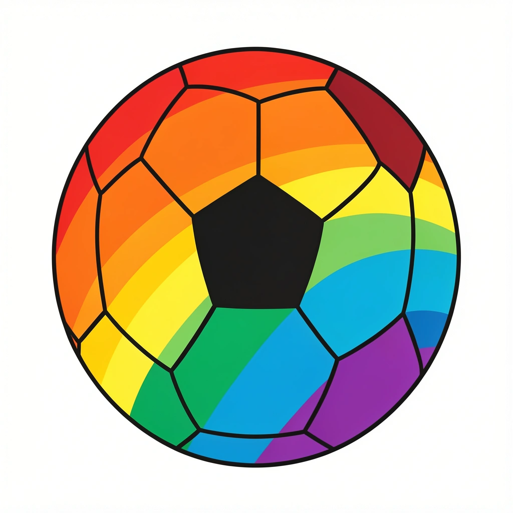 soccer ball clipart — rainbow 1 (free download)