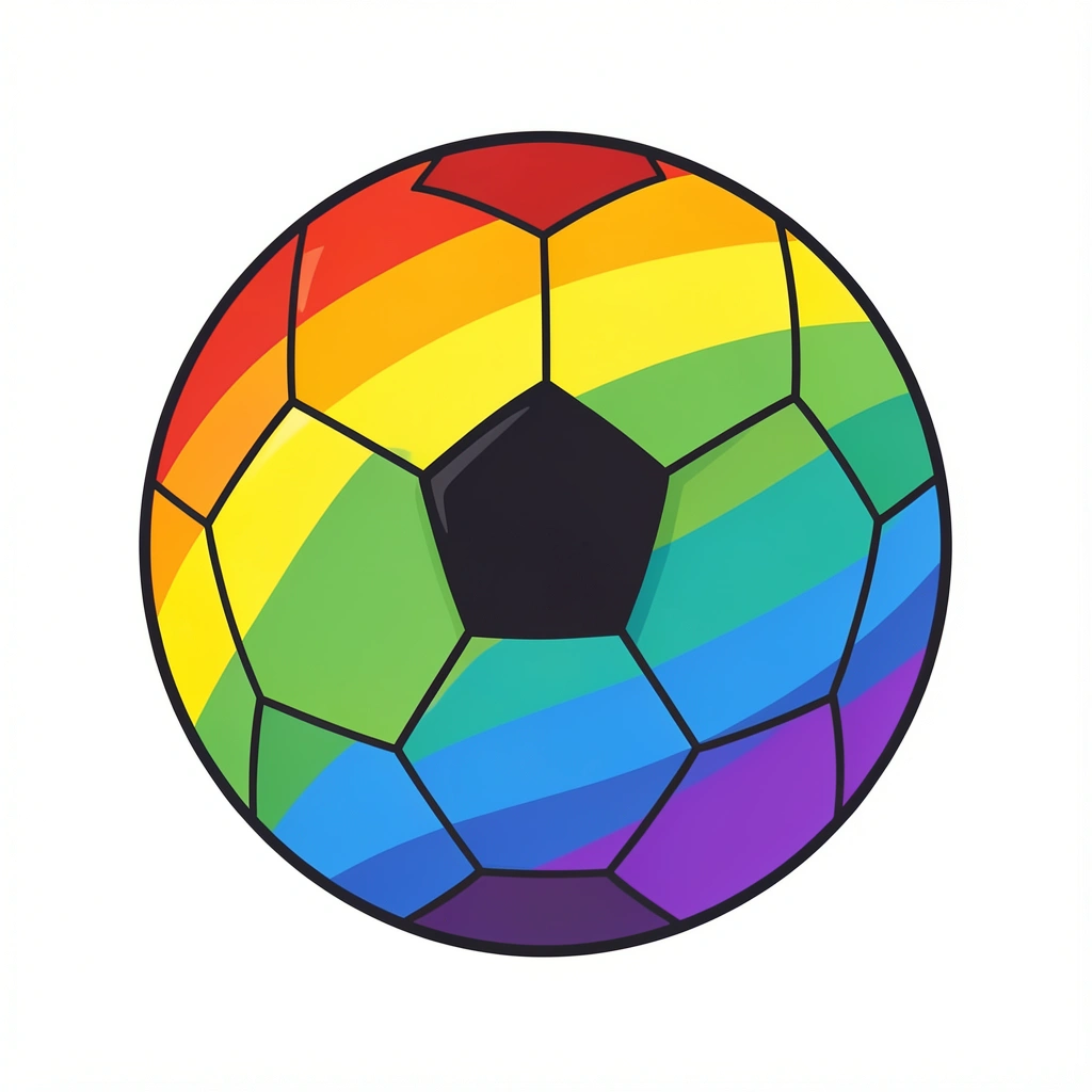 soccer ball clipart — rainbow 2 (free download)