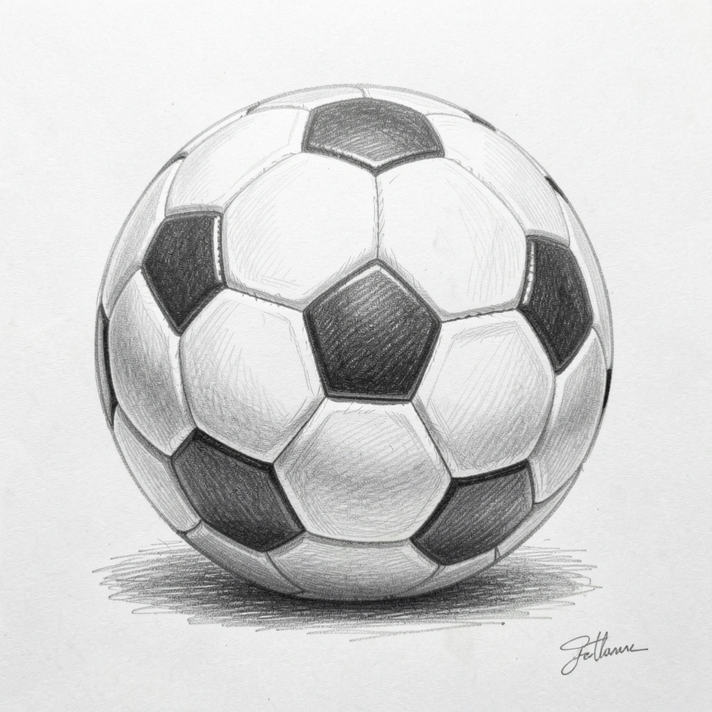 Soccer Ball Drawing
