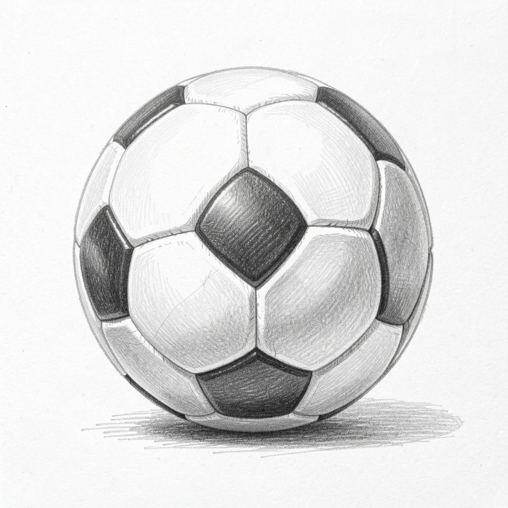soccer ball drawing — pencil classic 3 (free download)