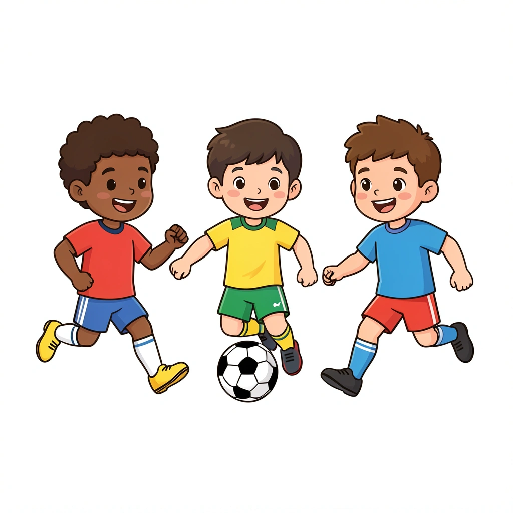 soccer clipart — kids playing 1 (free download)
