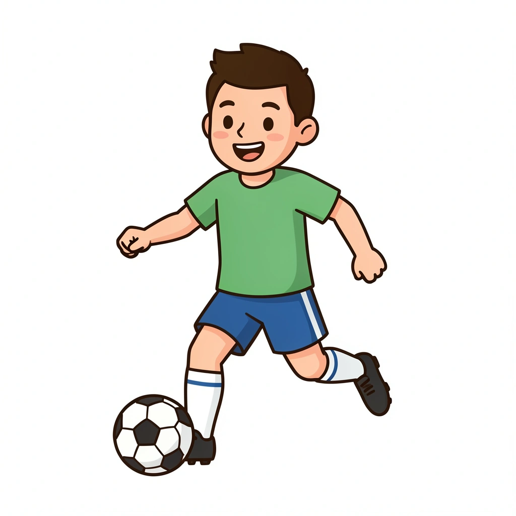 soccer clipart — player dribble 1 (free download)