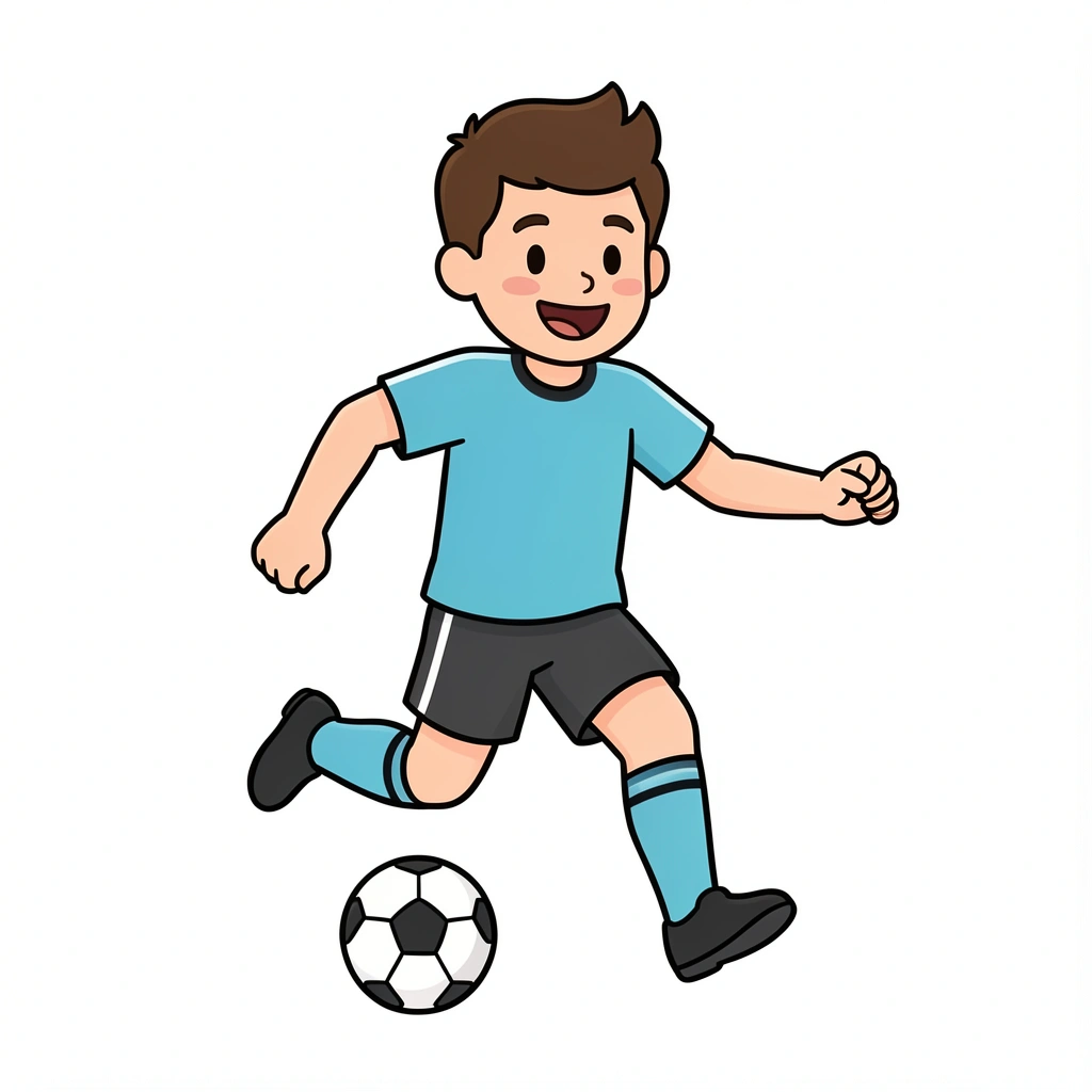 soccer clipart — player dribble 2 (free download)
