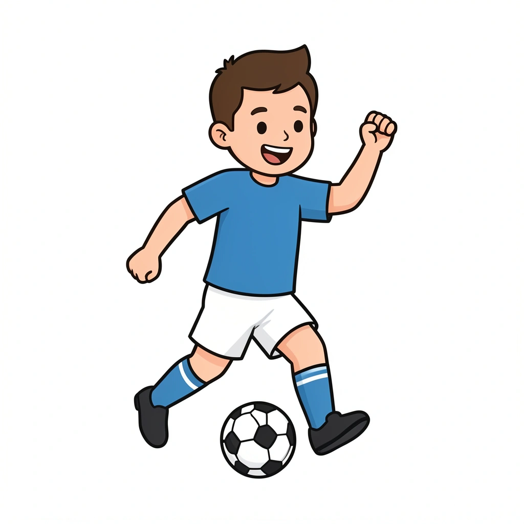 soccer clipart — player dribble 3 (free download)