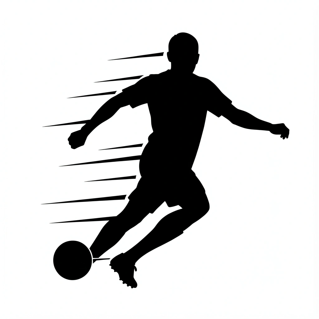 soccer clipart — player kick 3 (free download)