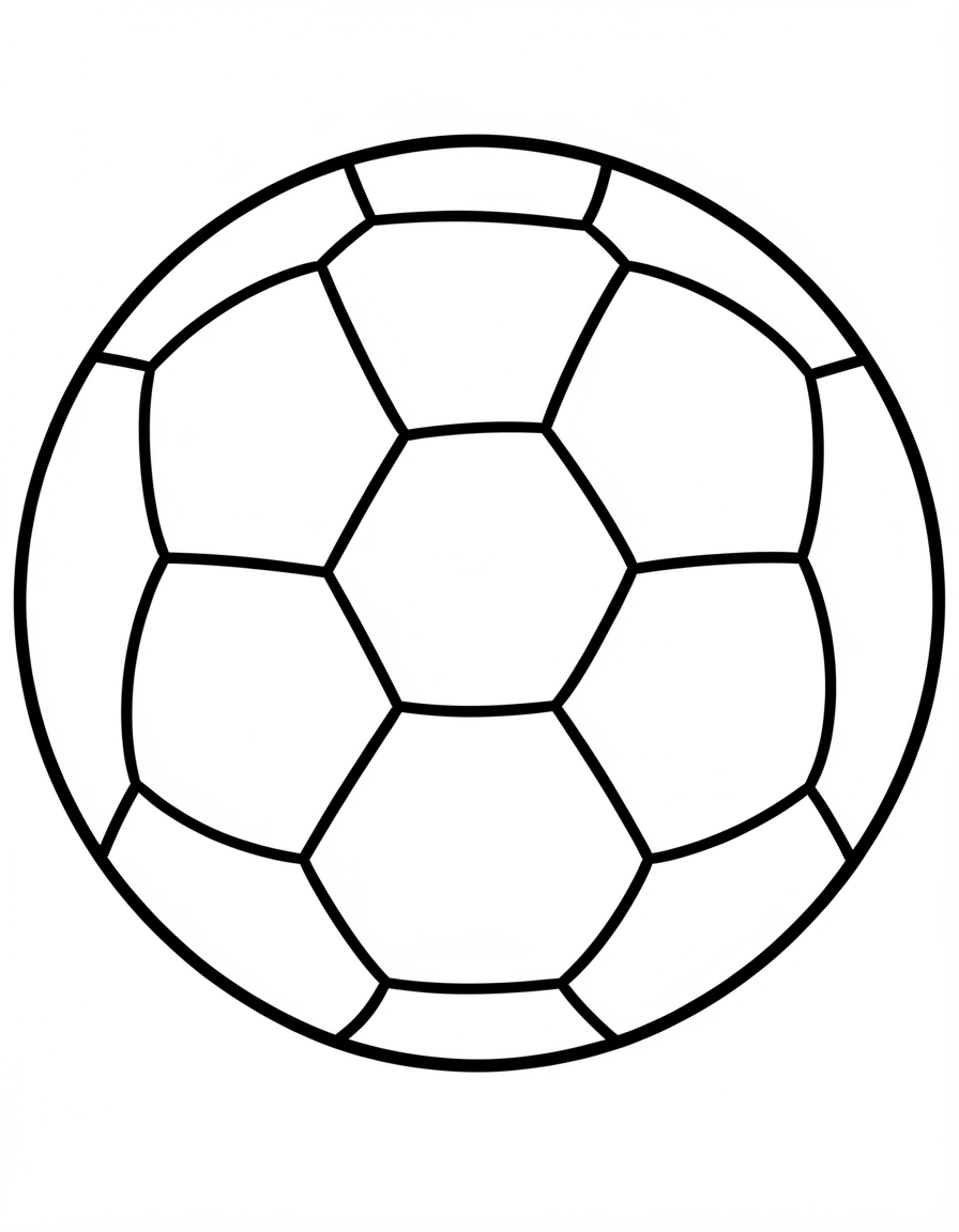 soccer coloring pages — ball simple 1 (free download)