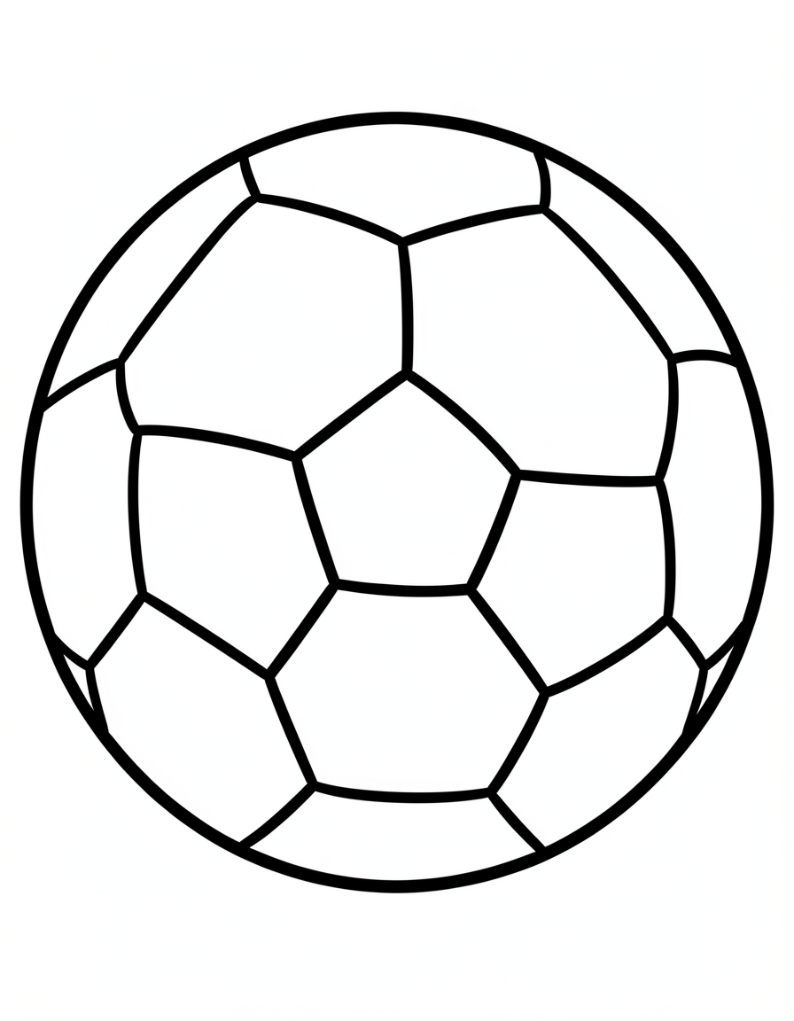 soccer coloring pages — ball simple 2 (free download)