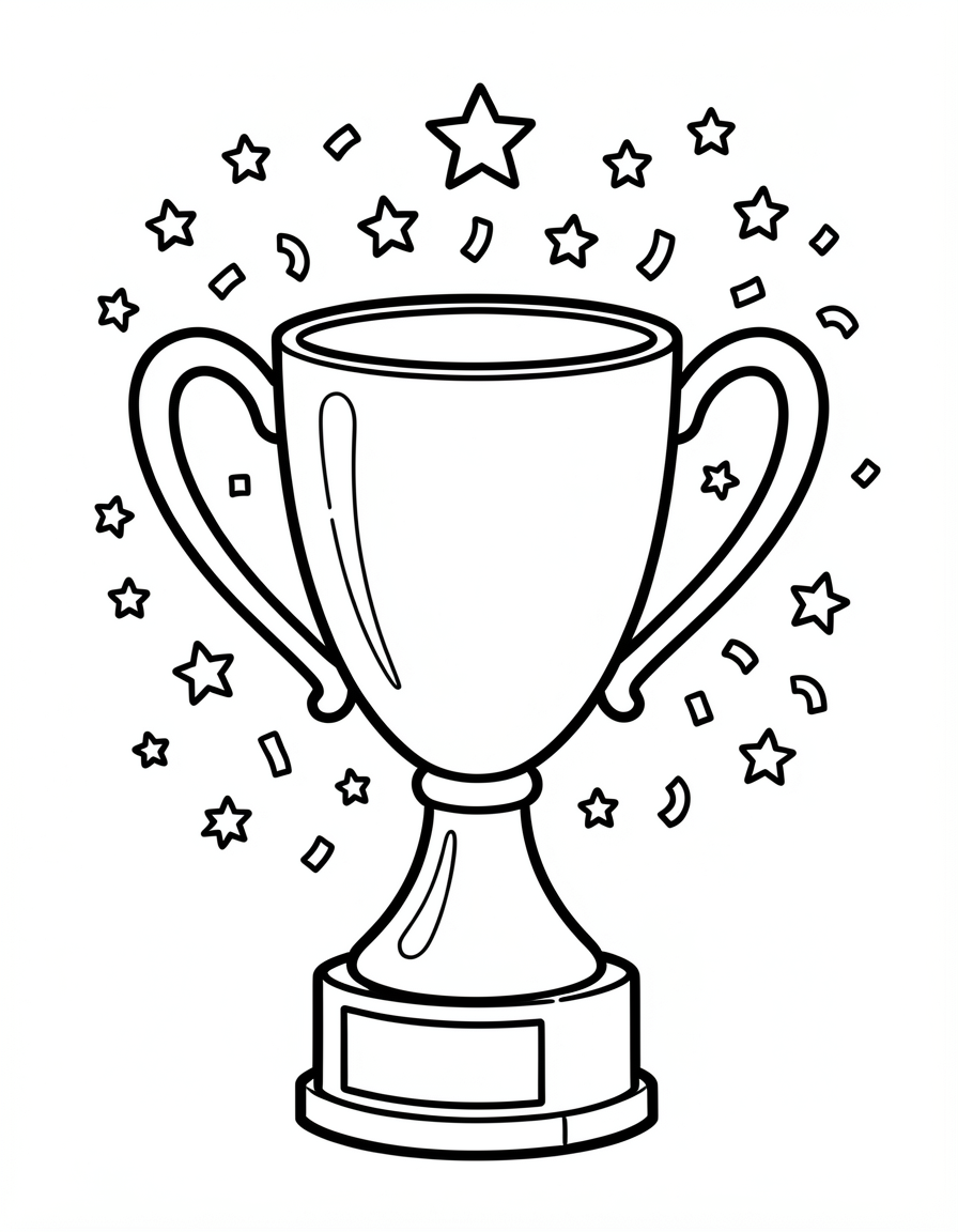 soccer coloring pages — trophy stars 1 (free download)