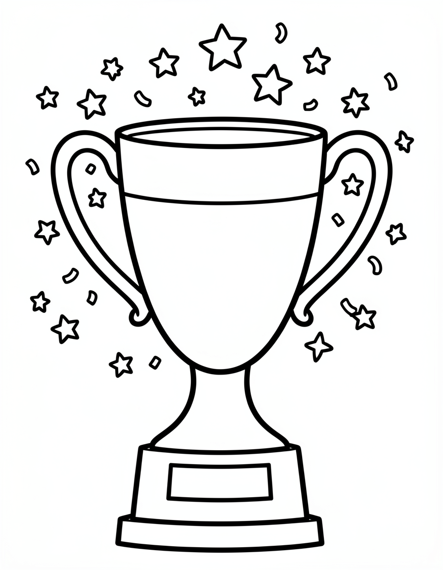 soccer coloring pages — trophy stars 3 (free download)