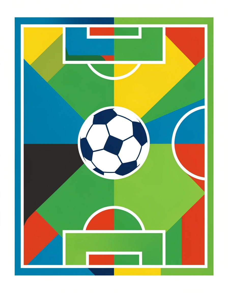 soccer poster — geometric 1 (free download)